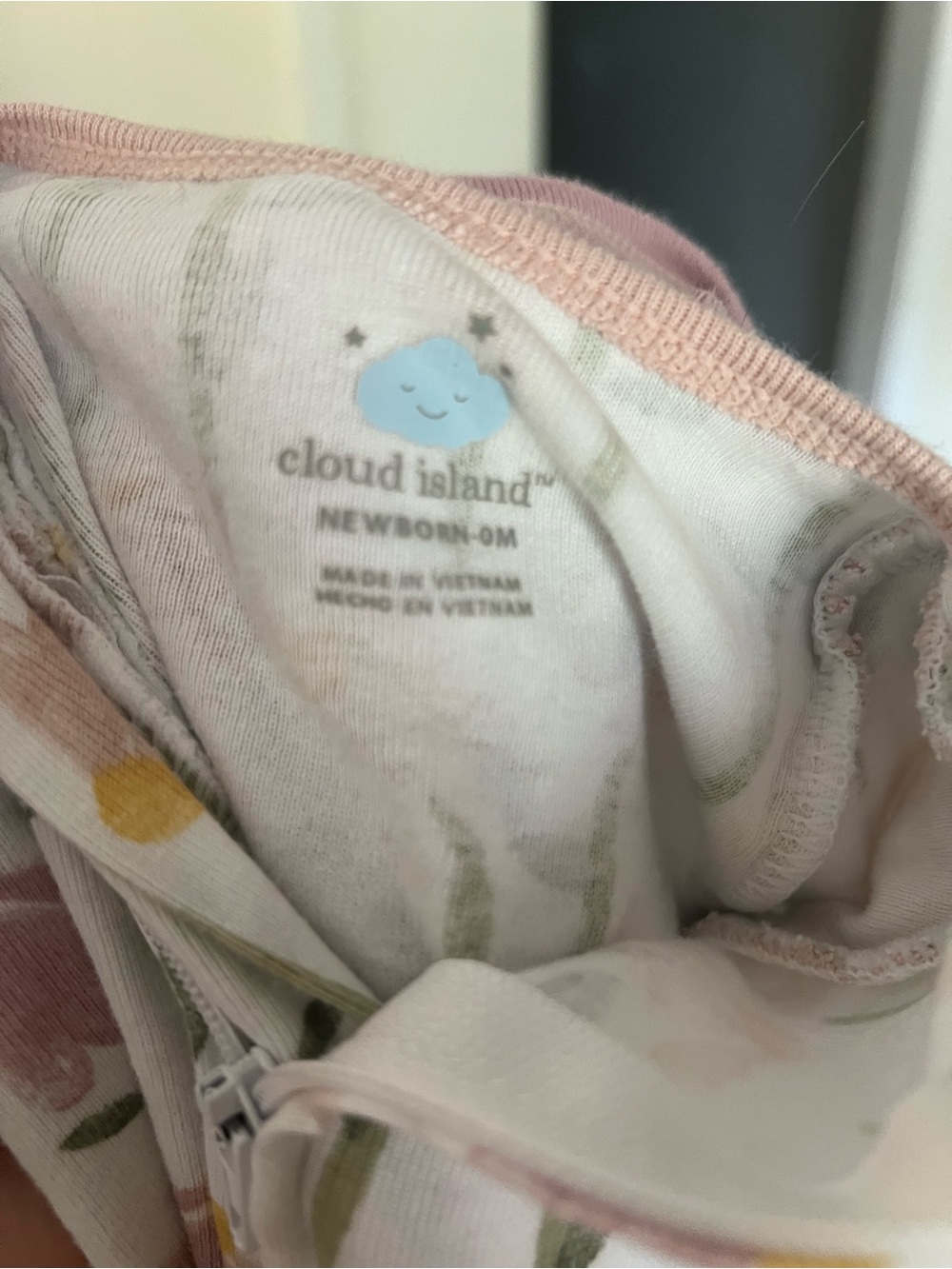 Cloud Island Newborn Girl Sleeper Bundle Floral Pink Double Zip Pajamas - Picture 2 of 5